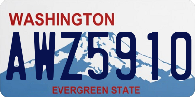 WA license plate AWZ5910