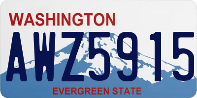 WA license plate AWZ5915