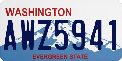 WA license plate AWZ5941