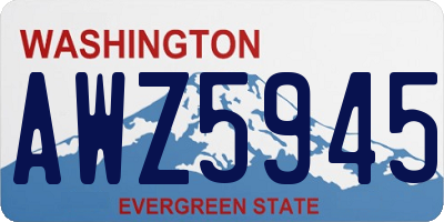 WA license plate AWZ5945
