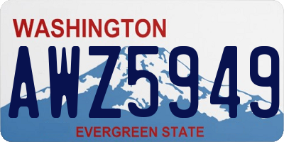 WA license plate AWZ5949