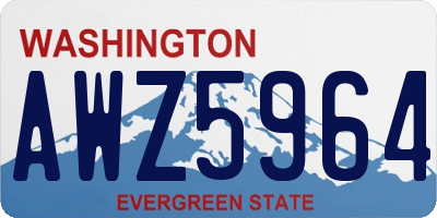 WA license plate AWZ5964