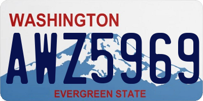 WA license plate AWZ5969