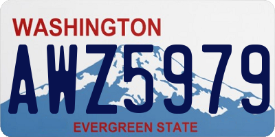 WA license plate AWZ5979