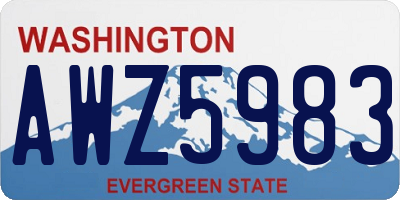 WA license plate AWZ5983