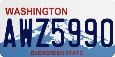 WA license plate AWZ5990