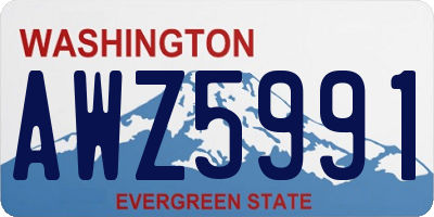 WA license plate AWZ5991