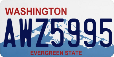 WA license plate AWZ5995