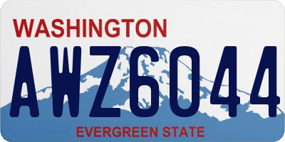 WA license plate AWZ6044