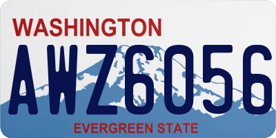 WA license plate AWZ6056