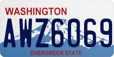 WA license plate AWZ6069