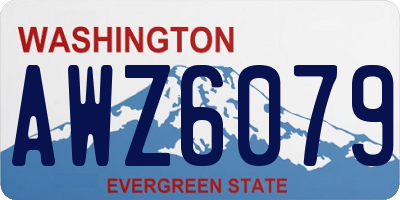 WA license plate AWZ6079