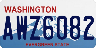 WA license plate AWZ6082