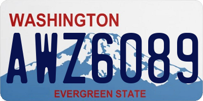 WA license plate AWZ6089