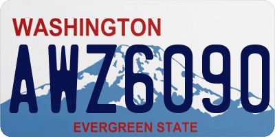 WA license plate AWZ6090