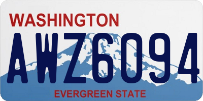 WA license plate AWZ6094