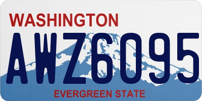 WA license plate AWZ6095