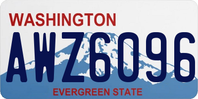 WA license plate AWZ6096