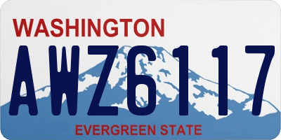 WA license plate AWZ6117
