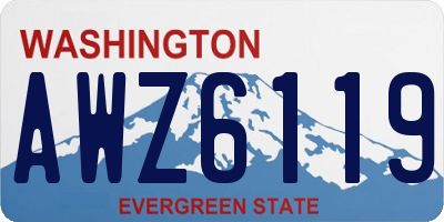 WA license plate AWZ6119