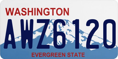 WA license plate AWZ6120