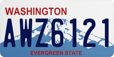 WA license plate AWZ6121