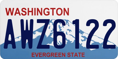 WA license plate AWZ6122