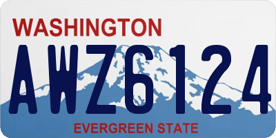 WA license plate AWZ6124