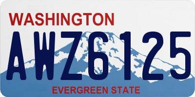 WA license plate AWZ6125