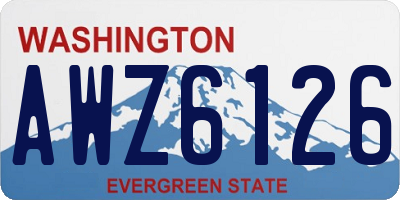 WA license plate AWZ6126