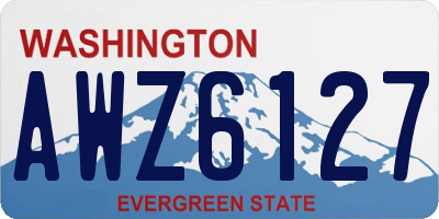 WA license plate AWZ6127