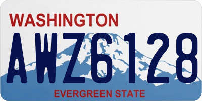WA license plate AWZ6128