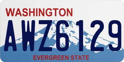 WA license plate AWZ6129