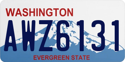 WA license plate AWZ6131