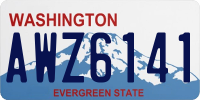 WA license plate AWZ6141