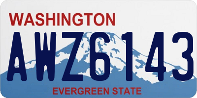 WA license plate AWZ6143