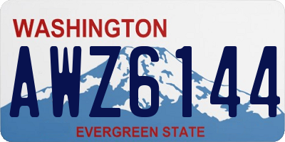WA license plate AWZ6144