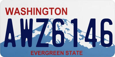 WA license plate AWZ6146