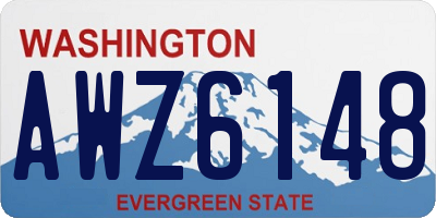 WA license plate AWZ6148