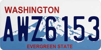 WA license plate AWZ6153