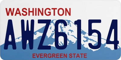 WA license plate AWZ6154