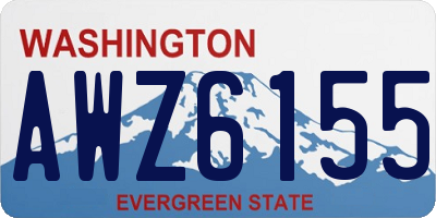 WA license plate AWZ6155