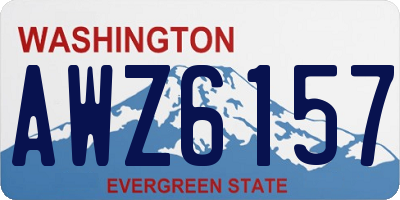 WA license plate AWZ6157
