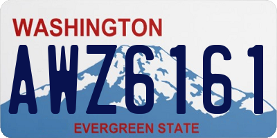 WA license plate AWZ6161