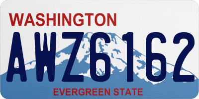 WA license plate AWZ6162