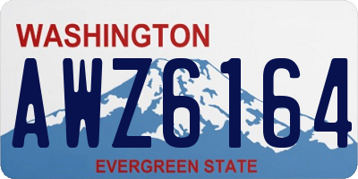 WA license plate AWZ6164