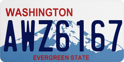 WA license plate AWZ6167