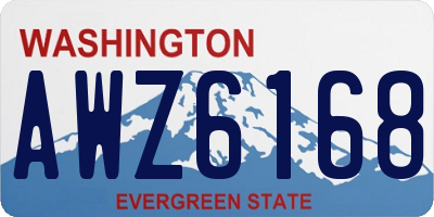 WA license plate AWZ6168