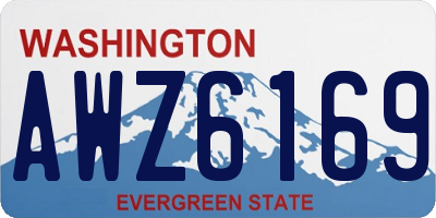 WA license plate AWZ6169
