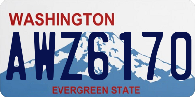 WA license plate AWZ6170